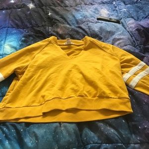 Yellow cropped long sleeve